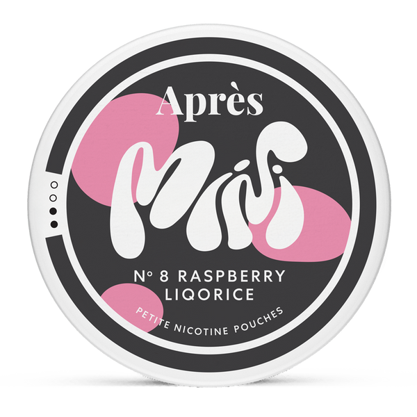 APRÈS Raspberry Liqorice Mini 3.2 mg Nicotine Pouches – Wholesale & Bulk Supply
