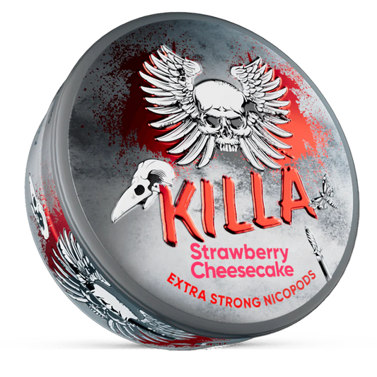 Killa Strawberry Cheesecake 16mg Nicotine Pouches – Wholesale & Bulk Supply