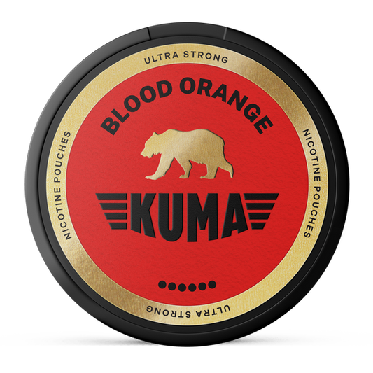 Kuma Blood Orange 13.75mg Nicotine Pouches – Wholesale & Bulk Supply