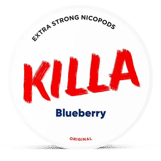 Killa Blueberry 16mg Nicotine Pouches – Wholesale & Bulk Supply