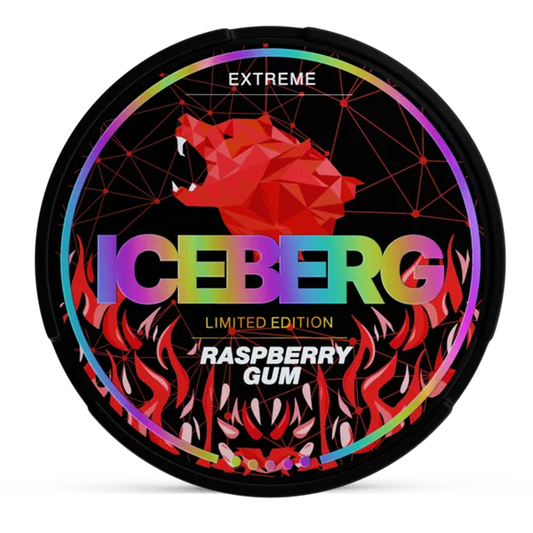 Iceberg Raspberry Gum 30mg Nicotine Pouches – Wholesale & Bulk Supply