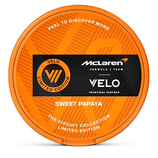 VELO McLaren Sweet Papaya Nicotine Pouches – Wholesale & Bulk Supply