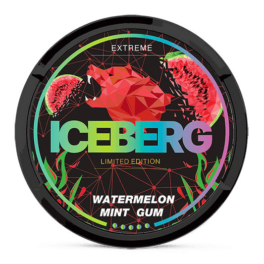 Iceberg Watermelon Mint Gum 30mg Nicotine Pouches – Wholesale & Bulk Supply